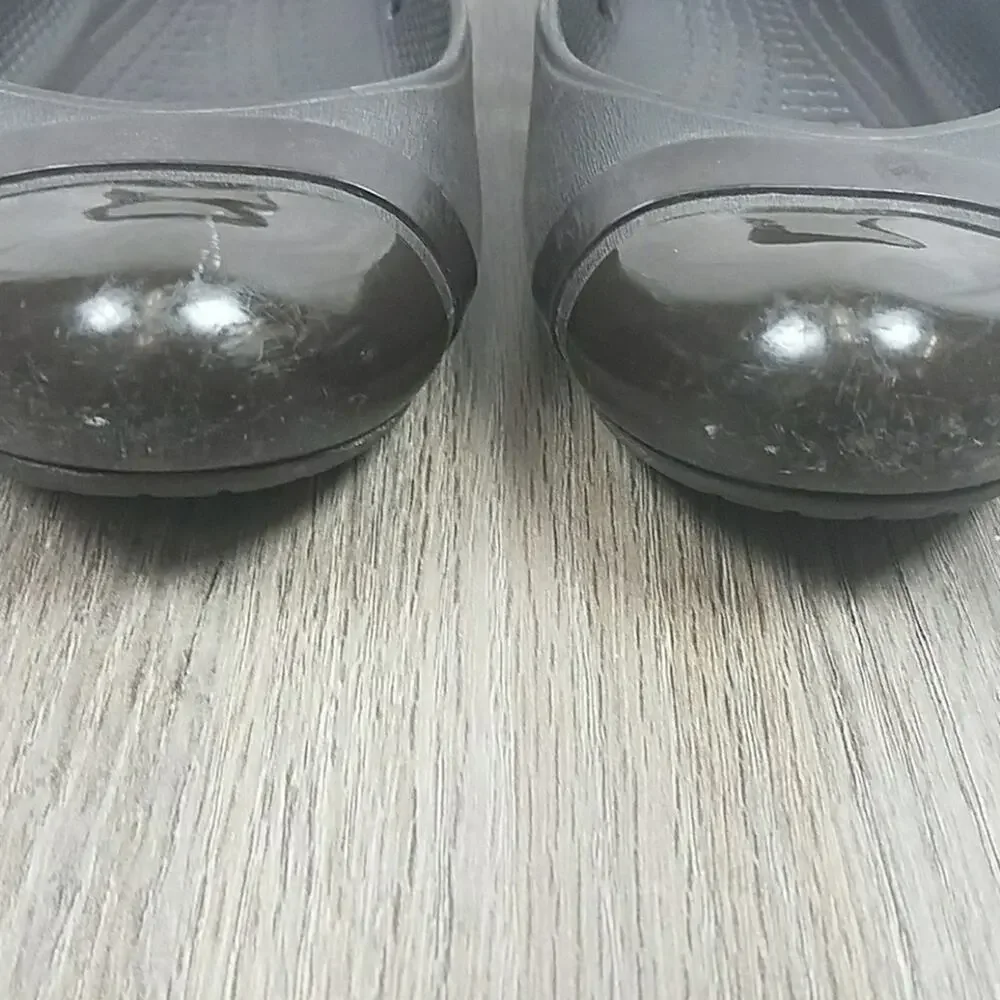 Crocs brown‎ rubber  ballet flats size 7